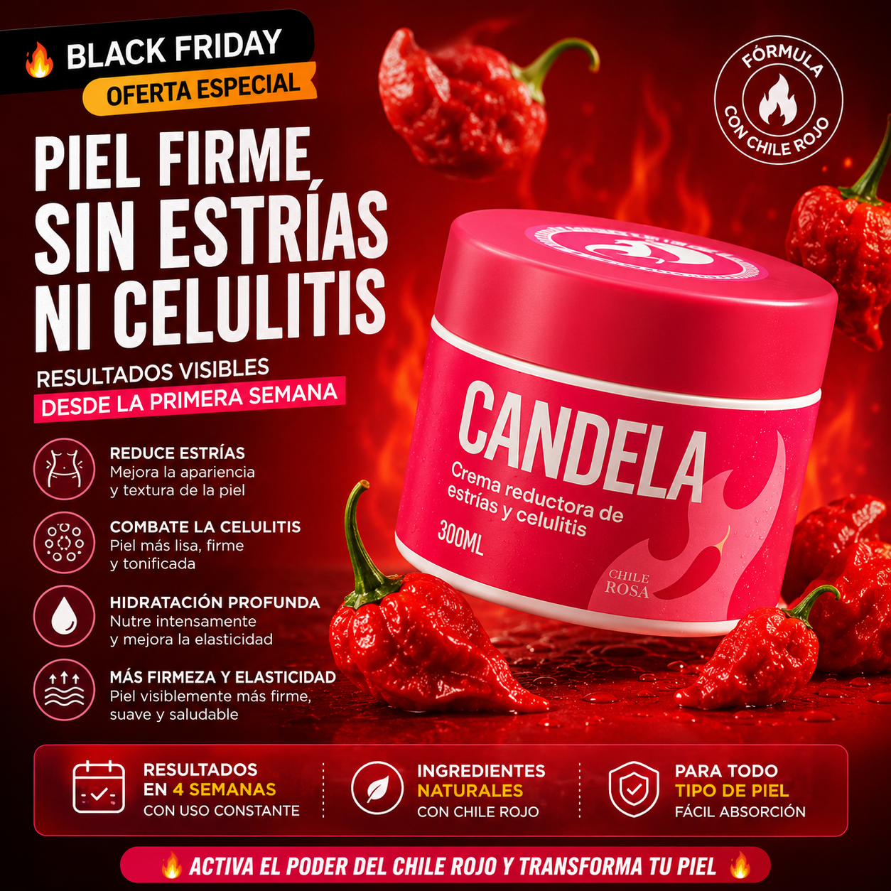 Candela 300gr Crema Reductor
